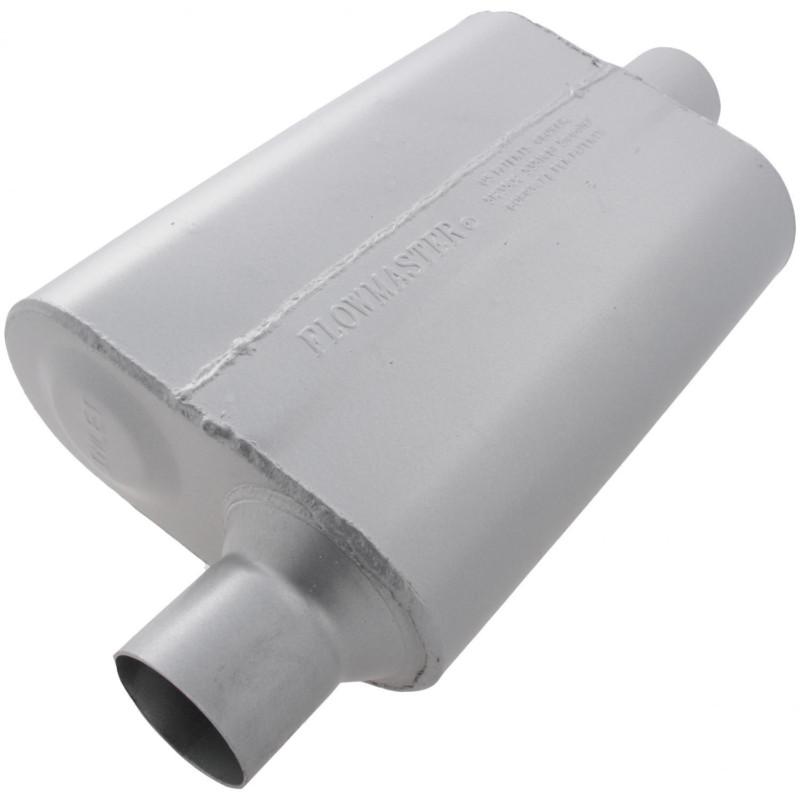 Flowmaster 40 delta flow muffler - 2.50 offset in / 2.50 center out - aggressive