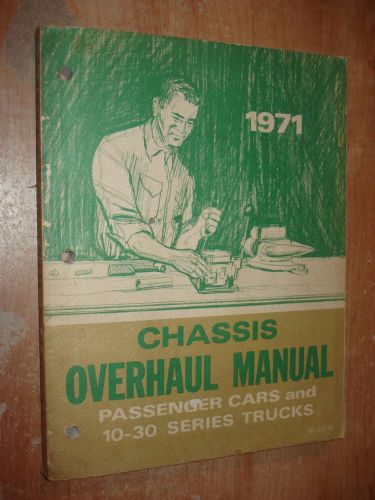 1971 chevy chassis overhaul shop manual service book original rare gm car truck