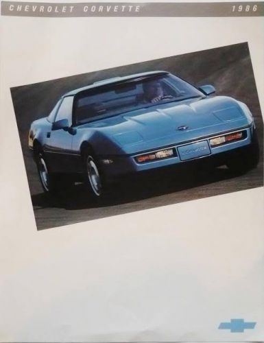 1986 corvette rack flier brochure advertising sheet vette dealer literature