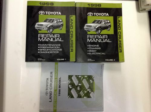 1998 toyota land cruiser service shop repair workshop manual set w ewd oem