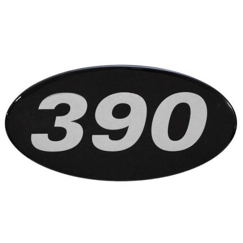 Rinker boats 390 oem silver black 6 1/2&#034; x 3 3/8&#034; raised vinyl marine decal