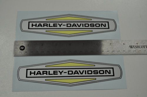 Harley gas tank water slide decal set. 7 1/4&#034; cream #171 fox grips