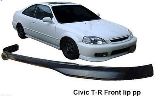 99-00 honda civic hatch back type-r ctr front bumper lower lip black pp