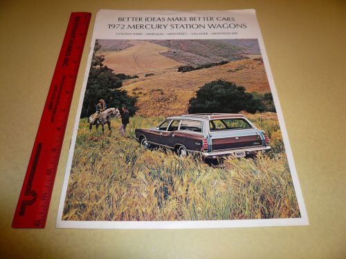 1972 mercury station wagons marquis monterey montego mx colony sales brochure