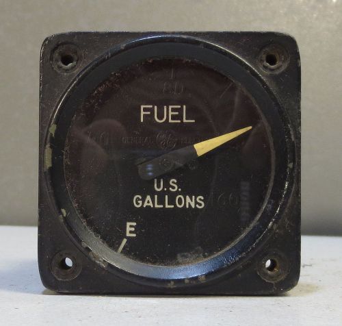 Vintage ge u.s. gallons type dj-21 8dj21 aircraft indicator gauge
