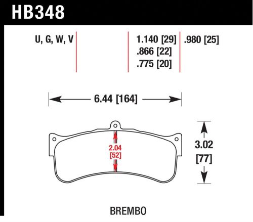 Hawk performance hb348u.980 disc brake pad