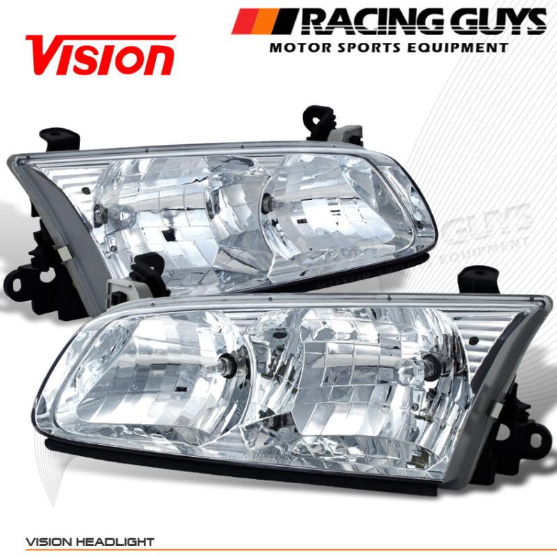 New vision euro clear chrome driver+passenger head lights lamps pair assembly