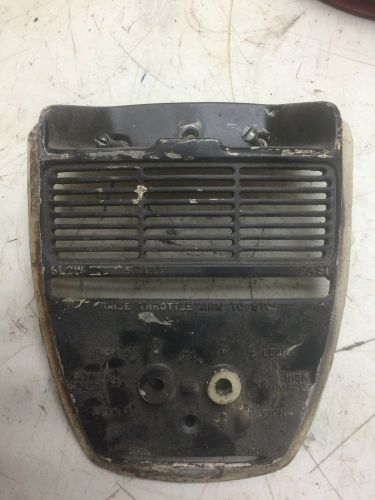 1960&#039;s clinton j-9 j8 outboard control panel cover rare