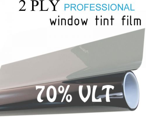 70% vlt black car window tint film pro dyed 12&#034; x 20&#039; roll uv protection