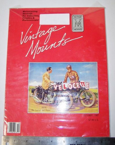 Vintage mounts motorcycle magazine oct 1987 harley indian bsa norton triumph ajs