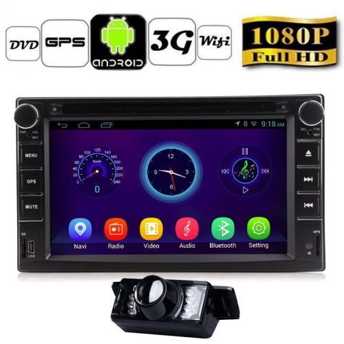 Android 4.4 car stereo 6.2“ gps navi radio bluetooth player 2din w/camera #tokoo