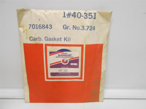 Nos quicksilver mercury carburetor gasket kit 1397-3309 (replaces 1397-5635)