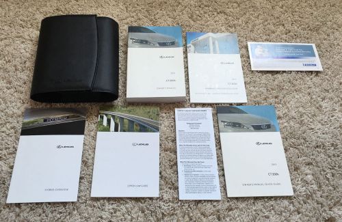 2013 13 lexus ct200h ct 200h complete oem factory owner&#039;s manual + leather case