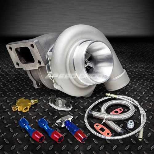 Gt35 gt3582 gt3540 ar .70 dual ball bearing turbo charger+oil feed+drain line