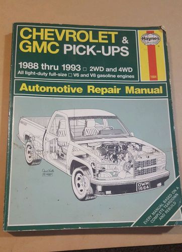 Chevrolet gmc pick ups 1988 1993 haynes