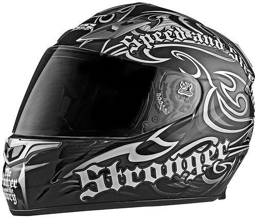 Speed and strength ss1000 bikes the power glory black/dark silver helmet small