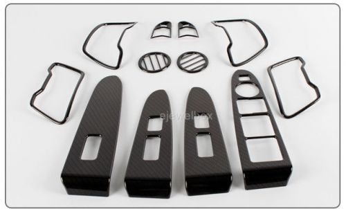 Carbon interior cover molding set trim for 11-13 kia sportage r w/ tracking no.