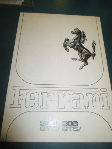 Ferrari 1981 308 gtbi / gtsi sales brochure prospekt 225/81