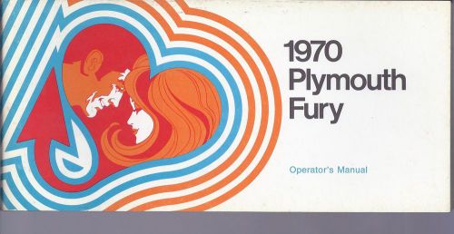 1970 plymouth fury owners manual original