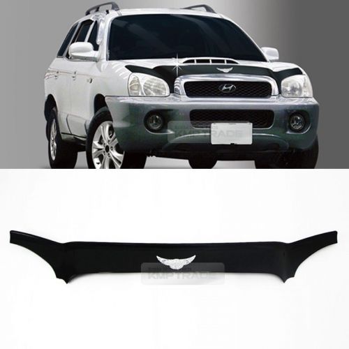 For hyundai 2002-2005 santa fe sm emblem hood guard bug shield molding black