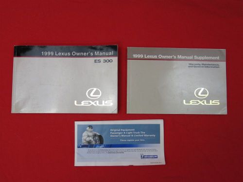 99 1999 lexus es300 owners manual with supplement