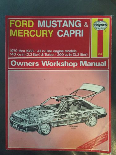 Haynes repair manual ford mustang &amp; mercury capri 1979-1992 &amp; 1979-1986 (654)