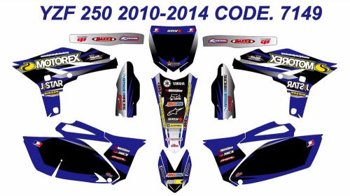 7149 yamaha yzf 250 2010 2011 2012 2013 graphics decals kit