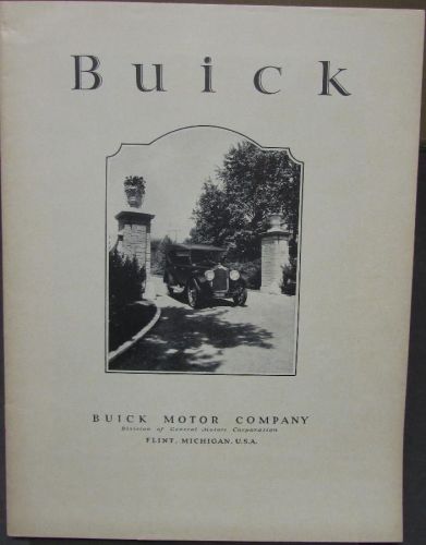 1924 buick models 24 six and 24 four original sales brochure