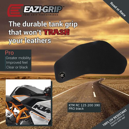 Eazi-grip pro tank grips for ktm rc125, 200 and 390, clear or black