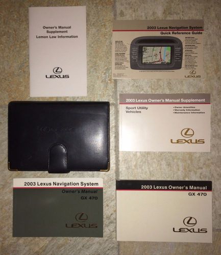 2003 lexus owner&#039;s manual gx 470