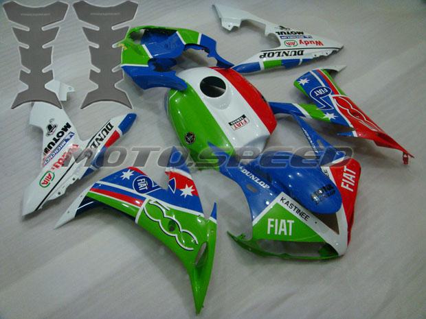 Free tank pad x2! fairing for yamaha 2004 2005 2006 yzf r1 plastic injection k12