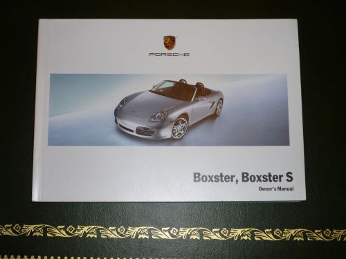 2007 porsche boxster, boxster s owners manual 987 07 new