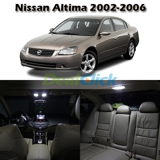 7 bright white led interior light lamp bulbs package for nissan altima 2002-2006