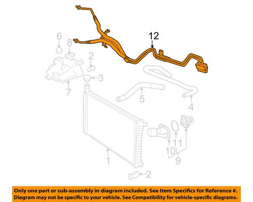 Gm oem radiator-oil cooler line 15808245