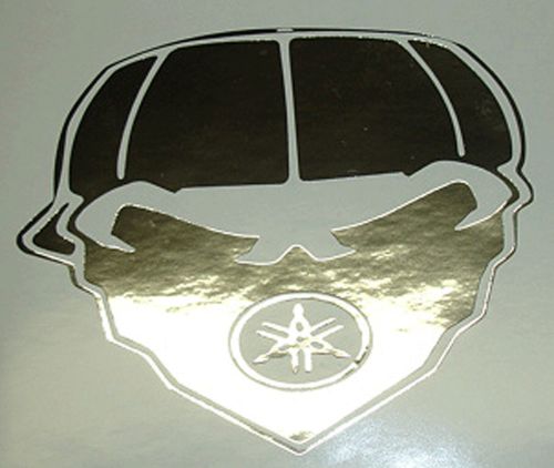 Chrome yamaha  skull decal\sticker