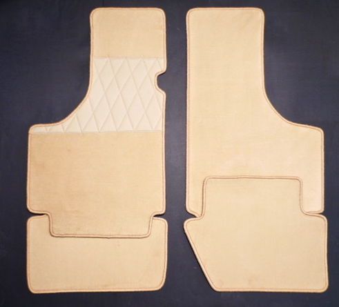 Ex stock - fiat 500 1957-1975 premium cream velours mat set