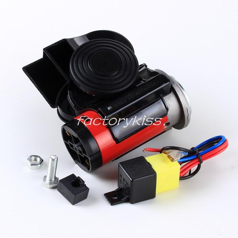 Motorcycle horn snail compact airhorn car vehicle yacht boat 136db