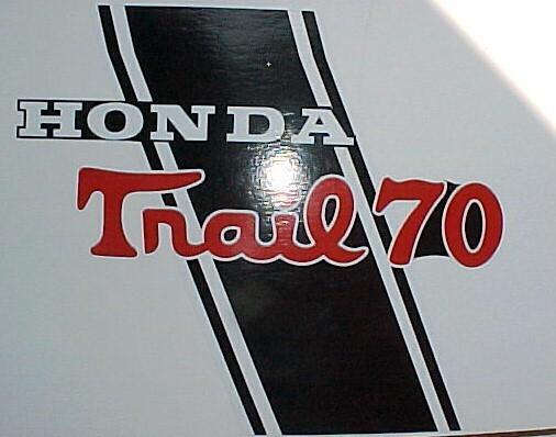 Honda ct70 k0h 4 speed main frame decal set