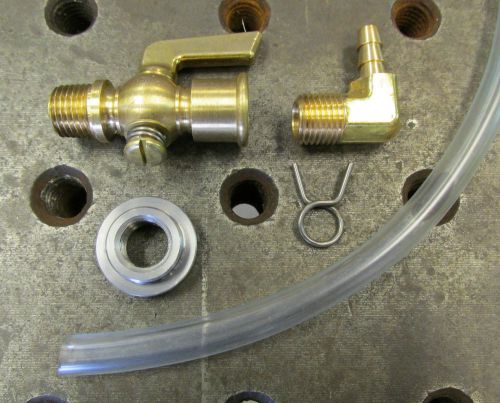 Motorcycle petcock gas fuel hose kit shut off valve chopper bobber cafe racer