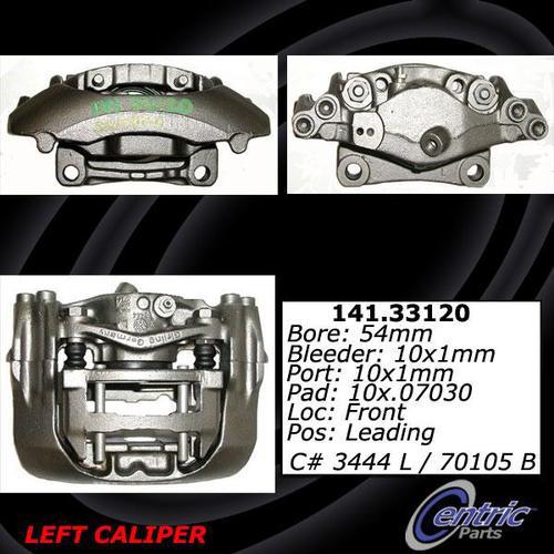 Centric 141.33120 front brake caliper-premium semi-loaded caliper