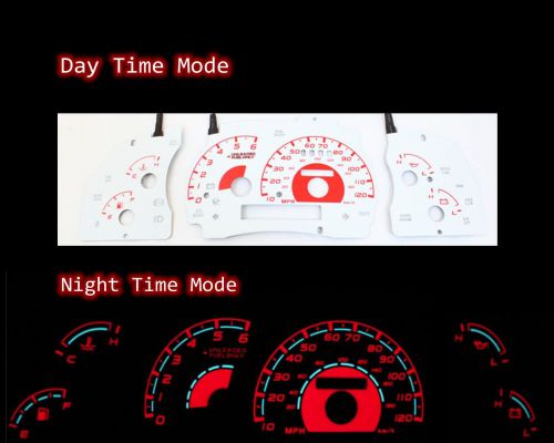 95-01 ranger explorer w/ tach rpm red indiglo glow white gauges