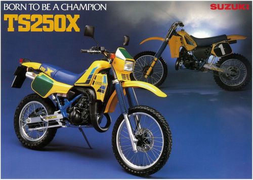 Suzuki brochure ts250x rh250 1984 and 1985 sales catalog calatogue repro