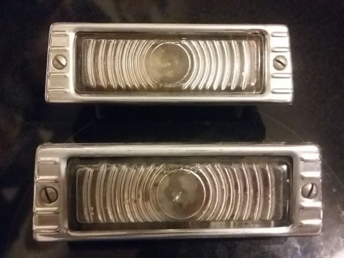 Original 1947/48/49/50/51/52/53 chevy truck park/guide lights, bezel, &amp; trim