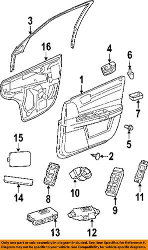 Mopar oem 5065163ah front door-water shield