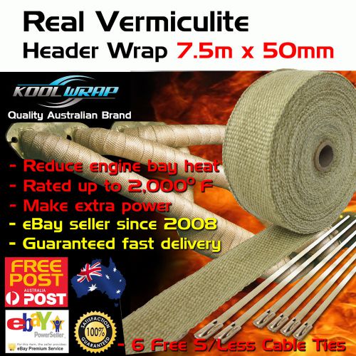 Header exhaust wrap tape real not fake 2000 f heat protection tan 7.5m x 50mm