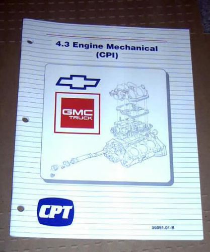 1992 chevrolet gmc truck 4.3l engine mechanical factory training manual