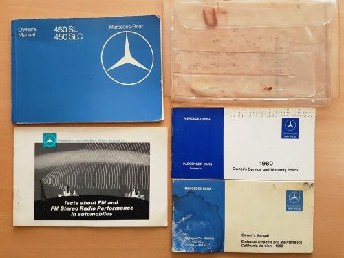 1980 mercedes benz sl slc 450sl 450slc owners manual complete set