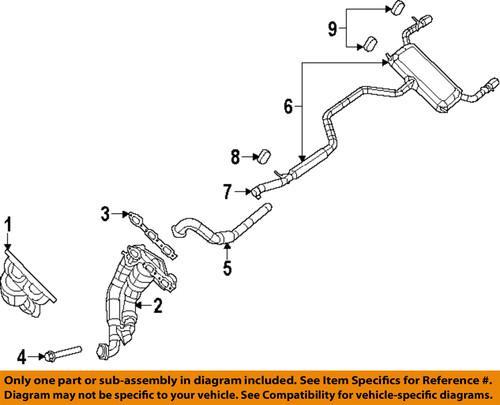 Mopar oem 4809936aa exhaust-muffler w/tpipe clamp