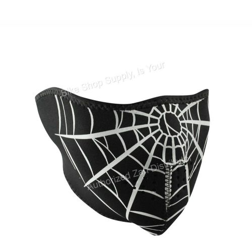 Zan headgear wnfm055h, neoprene half mask, reverses to black, spider web mask