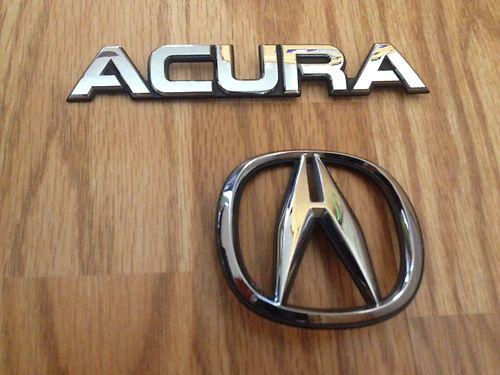 1994-2001 acura integra rear trunk/hatch used oem emblems "a" "acura"  -rare-set